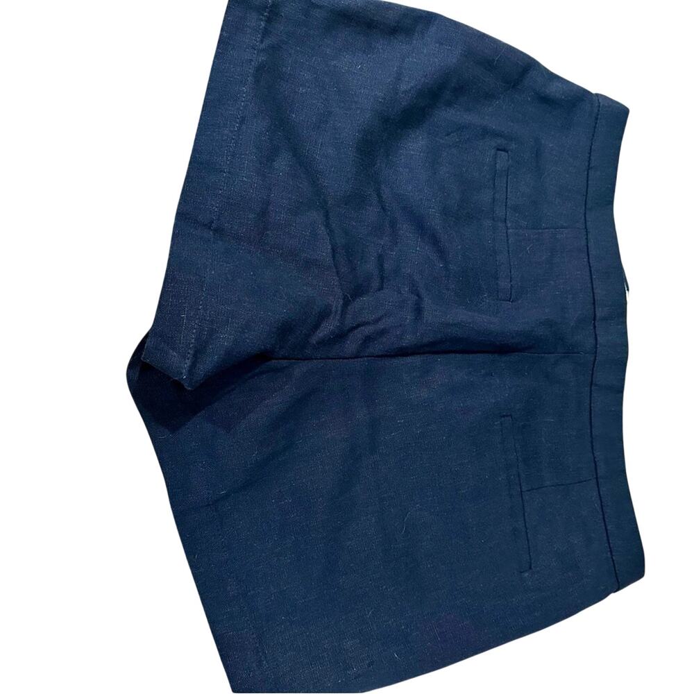 J. Crew 3" suit short in textured linen blend, Navy Blue, 6 - Picture 2 of 4